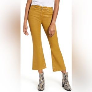 NWT! AG The Quinne Coated, High Waist Crop Flare Jeans